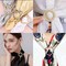 Scarf Tie Buckle Rings for Women,12PCS Metal Party T Shirt Pearls Rhinestone Clips,Clothes Corner Knotted Button for Women Girls Decorative Accessories TXZWJZ